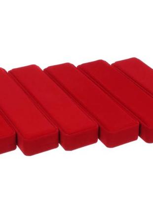 Коробка бижутерная красная бархатная 5х22,3х3,3см (упаковка 11 шт)4 фото