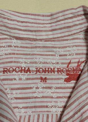 Якісна стильна брендова сорочка з льону  rocha john rocha