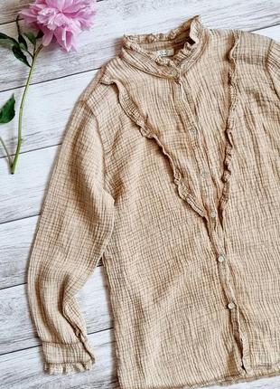 Муслиновая рубашка женская итальянская эксклюзив