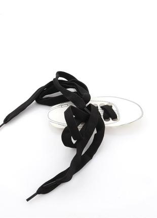 Шнурки чёрные плоские3 фото