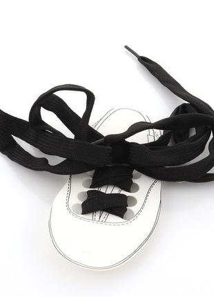 Шнурки чёрные плоские5 фото
