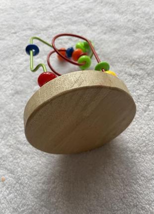 Лабіринт деревʼяний пальчиковий, лабіринт з намистин, розвиваюча іграшка4 фото