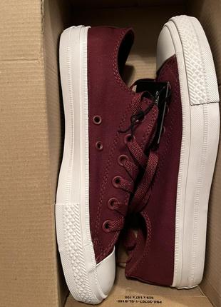 Кеды converse lunarlon all stars короткие низкие унисекс вишневые бордовые white dark...