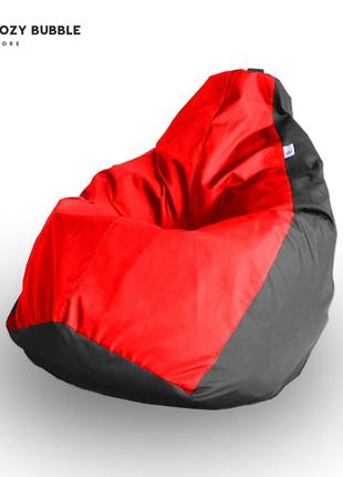 Кресло-мешок | пуф | груша | черно-красное  | xxl - 130х90