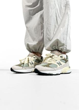 New balance 993 beige/mint/grey5 фото