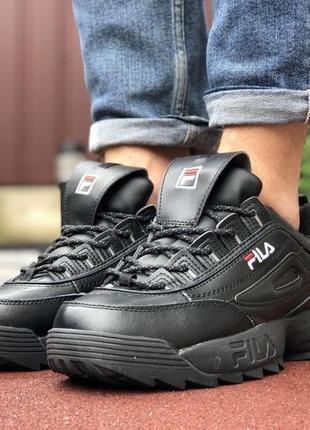 Р.44 , 45 кроссовки  fila disruptor 2 (черные)1 фото