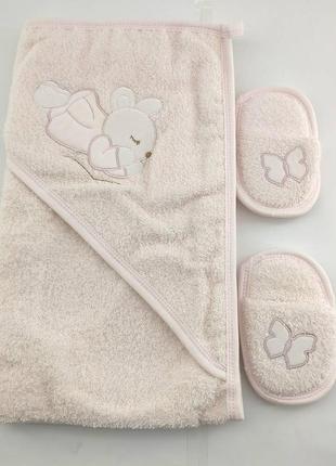Подарочный набор банный халат для купания подарок для новорожденных на новорожденного3 фото