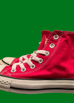 Кедр converse red white 35(22см) высокие красные унисекс3 фото