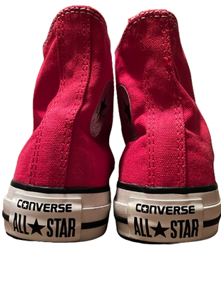 Кедр converse red white 35(22см) высокие красные унисекс7 фото