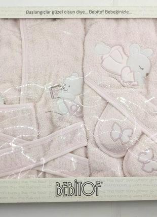 Подарочный набор банный халат для купания подарок для новорожденных на новорожденного5 фото