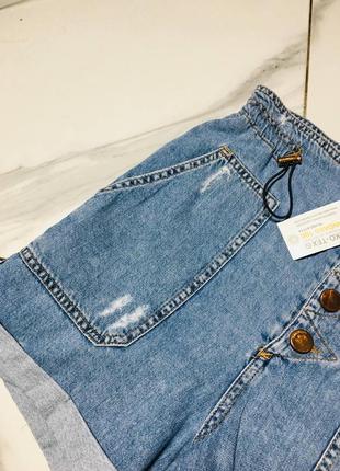 Новые джинсовые голубые шорты с отворотами river island м2 фото