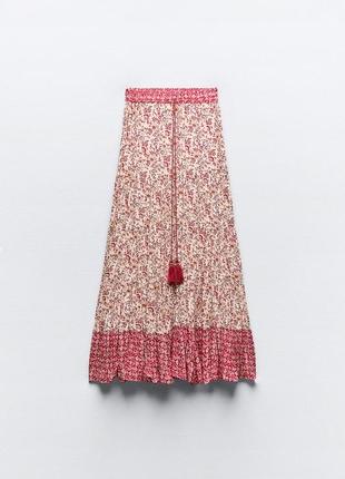 Длинная юбка с цветочным принтом3 фото