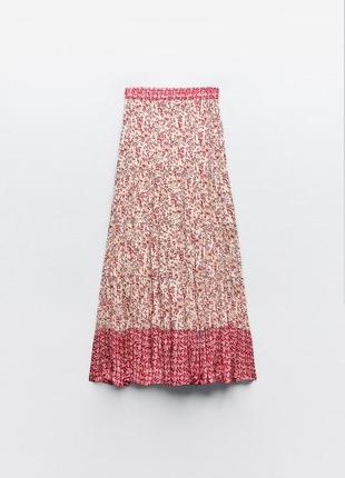 Длинная юбка с цветочным принтом6 фото