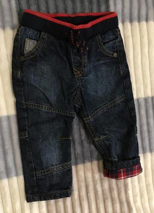 Теплі джинси на підкладці f&f 6-9 міс4 фото