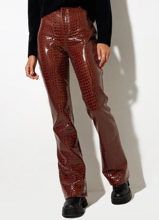 Шкіряні штани, шкіряні брюки, штани екошкіра, штани в анімалістичний принт