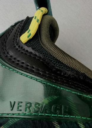 Кроссовки в стиле versace chain reaction женские осень - зима - весна зеленые4 фото