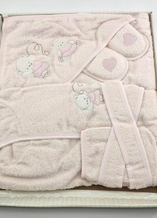 Подарунковий набір банний халат для купання подарунок для новонароджених на новонародженого