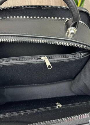 Женская кожаная мини сумочка стиль zara, каркасная сумка зара черная натуральная кожа10 фото