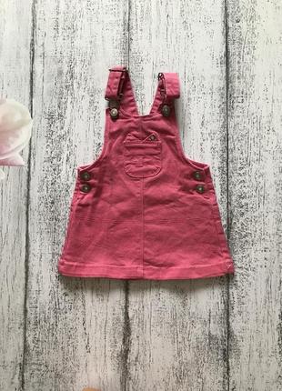 Крутое джинсовое платье сарафан котик tex 12мес