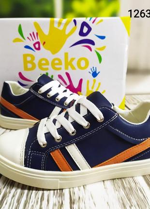 Кеды для мальчика beeko темно синие5 фото