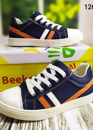 Кеди для хлопчика beeko темно-сині 1263