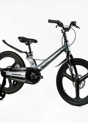 Велосипед 20" дюймів 2-х колісний corso «revolt» mg-20362 магнієва рама, литі диски, дискові гальма, зібран на 75%. доп колеса
