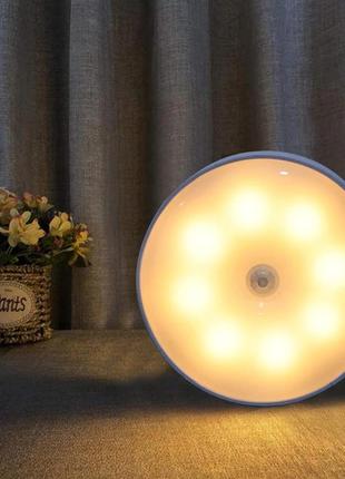 Світильник світлодіодний led 86mm  (датчик руху , датчик  освітлення, магніт, вбудований акумулятор)