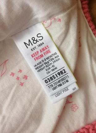 Вязаная кофта кардиган m&s на 0-3 мес новорожденного4 фото