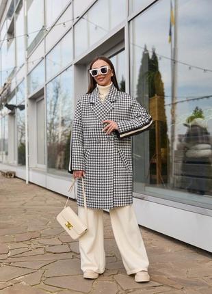 Модное женское демисезонное кашемировое пальто оверсайз1 фото