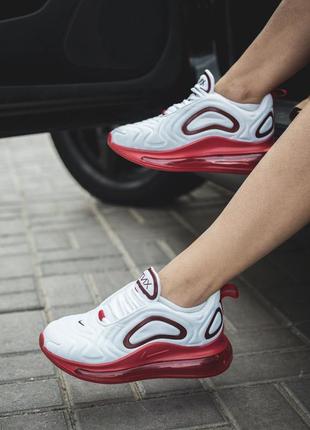 Кроссовки женские  nike air max 720 "white/red" (sale)