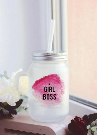 Баночка з трубочкою girl boss