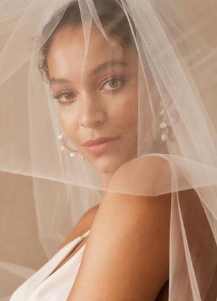 Весільна фата, два слоя (вуаль).