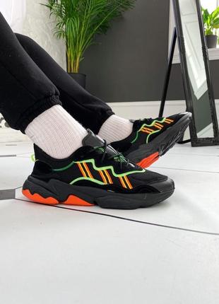 Чоловічі кросівки adidas ozweego “black/orange/green