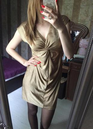 Модное золотое платье от h&m3 фото