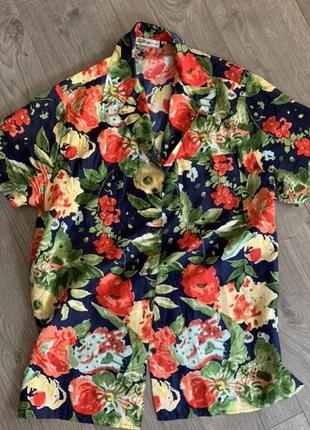 Шёлковая блуза в цветочек