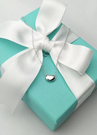 Срібний кулон bean design pendant tiffany & co