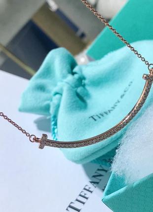 Серебряный кулон medium smile pendant tiffany & co rose8 фото