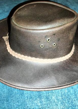 Шляпа кожаная австралия sidney3 фото