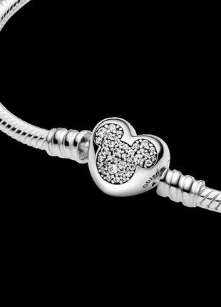Серебряный браслет для шармов пандора "микки маус" 599299c014 фото