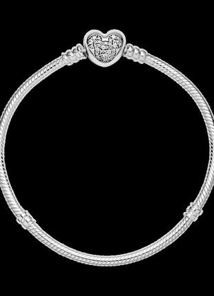 Серебряный браслет для шармов пандора "микки маус" 599299c013 фото
