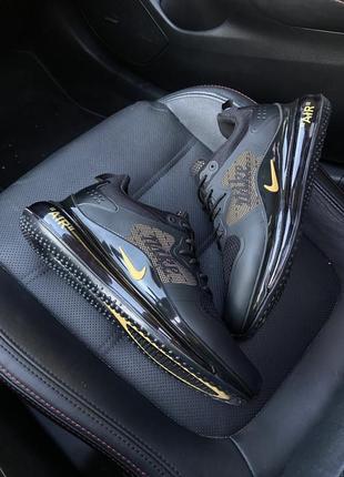 Кросівки найк айр макс 720 чоловічі чорні nike air max 720 black gold6 фото