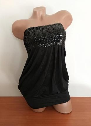Маленькое черное платье. мини-платье. платье футляр. топ. туника. пайетки.3 фото