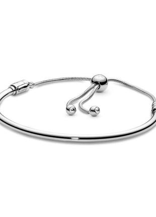 Срібний жорсткий браслет для намистин пандора -слайдер597953cz