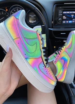 😍🌹nike air force 1 low reflective🌹😍жіночі кросівки найк аір форс рефлективні, кросівки жіночі рефлективні