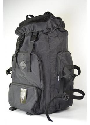 Черный мужской туристический и дорожный рюкзак