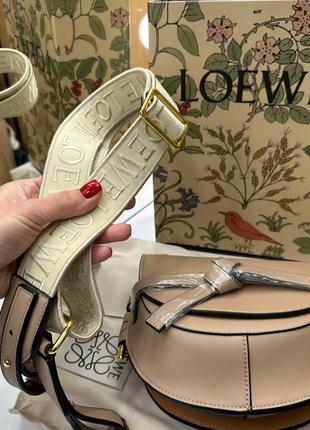 Сумка жіноча в стилі loewe big gate dual beige3 фото