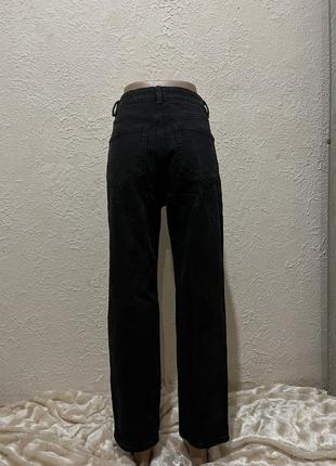 Черные джинсы мом / черные джинсы женские / черные джинсы прямые / черные джинсы mom fit2 фото