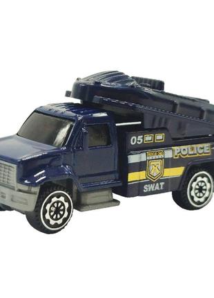 Машинка іграшкова спецтехніка автопром 7637 масштаб 1:64 металева police 05