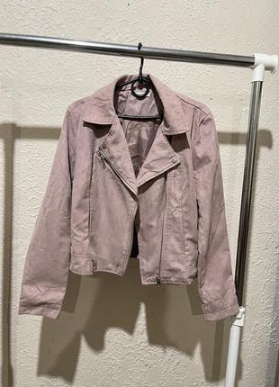 Дефект ❌ розовая косуха  велюр / розовая куртка вклюровая / розовая косуха велюровая / женская косуха велюровая1 фото