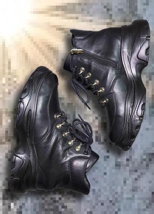 Классные высокие кожаные кроссовки,  ботинки. aiex bell.  размер8 фото